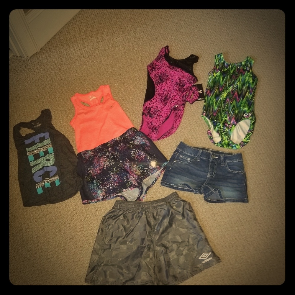 Girls athletic clothes new and barely used